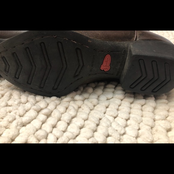 Justin Women”s Stampede Chocolate Puma Western Cowgirl Boots Purple Heart 6.5B - Picture 11 of 15